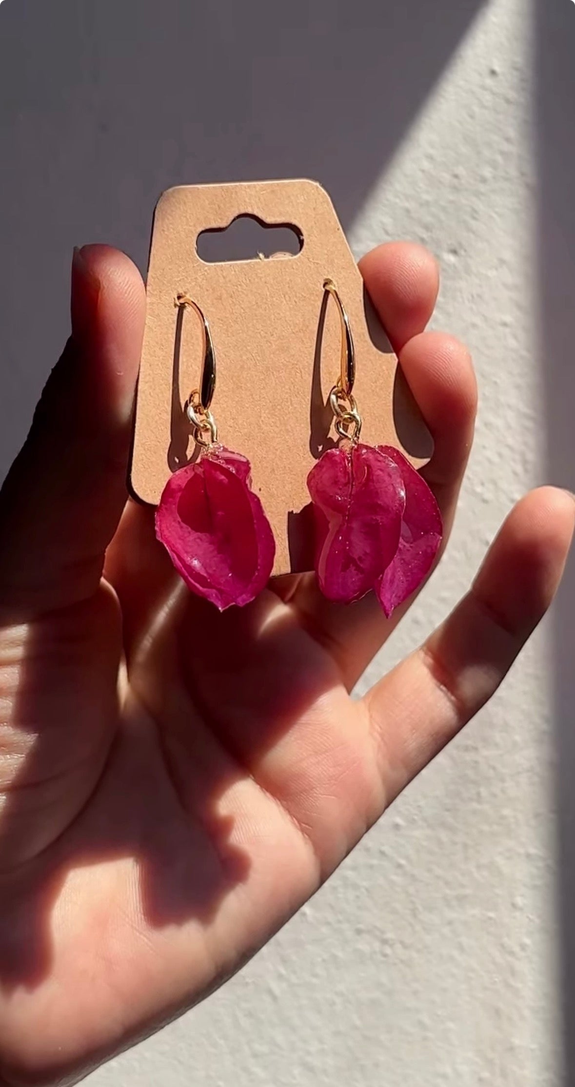 Aretes de bugambilia